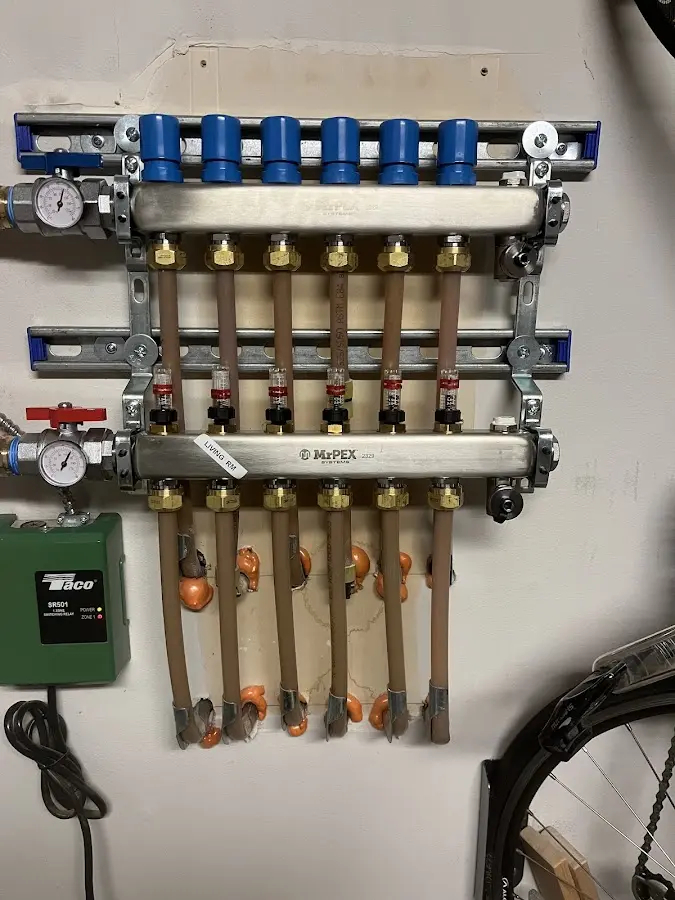 Plumber performing Gas Leak Detection at a residential property in Devine